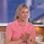 Amanda’s coral pink polo and shorts on The Talk