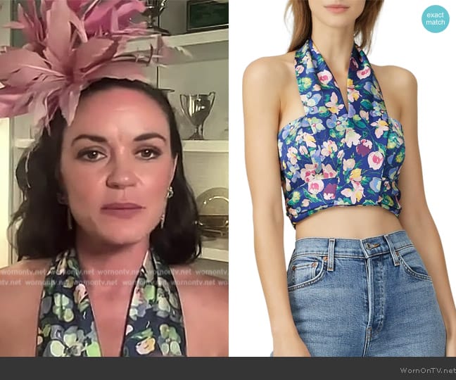 Amur Nelly Bustier Top worn by Lindsay Myer on Access Hollywood