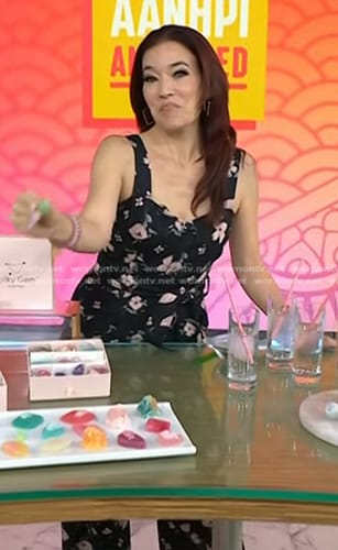 Amy E. Goodman’s black floral jumpsuit on Today