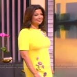 Ana’s yellow floral embroidered dress on The View