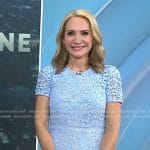 Andrea Canning’s blue floral lace dress on Today