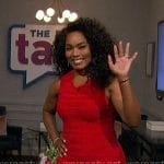 Angela Bassett’s red fringe dress on The Talk