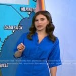 Angie Lassman's blue short sleeve shirtdress on Today