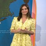 Angie Lassman’s yellow floral mini dress on Today