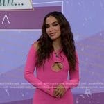 Anitta’s pink cutout mini dress and fur boots on Today