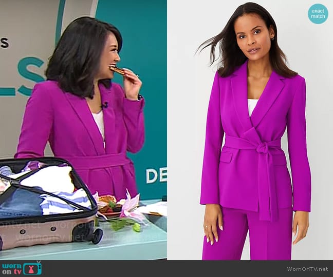 WornOnTV: Nancy Chen’s magenta suit on CBS Mornings | Nancy Chen ...