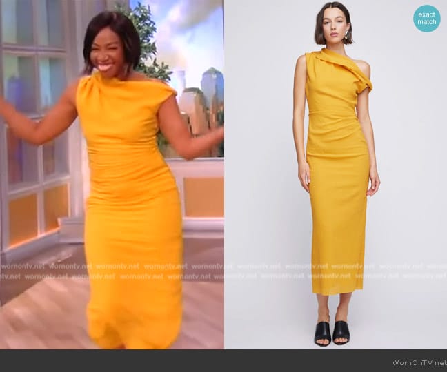 WornOnTV: Tiffany Haddish’s mustard gathered dress on The View ...