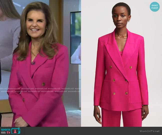 Argent Chelsea Blazer in Seasonless Wool Fuchsia worn by Maria Shriver on Today