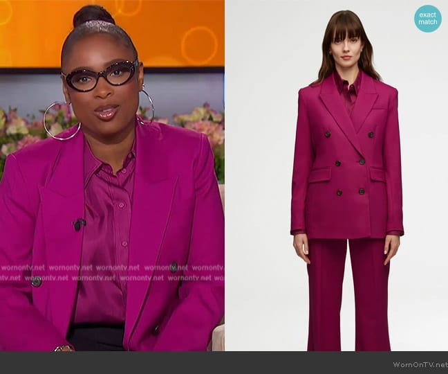 Argent Double-Breasted Blazer worn by Jennifer Hudson on The Jennifer Hudson Show