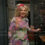 Ashley’s floral mesh long sleeve midi dress on The Young and the Restless