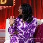 Audra McDonald’s purple floral wrap dress on Today