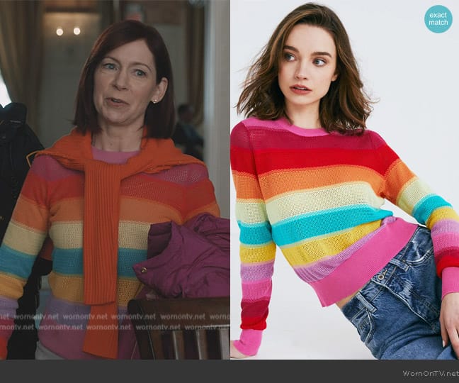 Autumn Cashmere Crew Of Many Colors worn by Elsbeth Tascioni (Carrie Preston) on Elsbeth