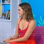 Bailee Madison's red floral applique skirt on Today