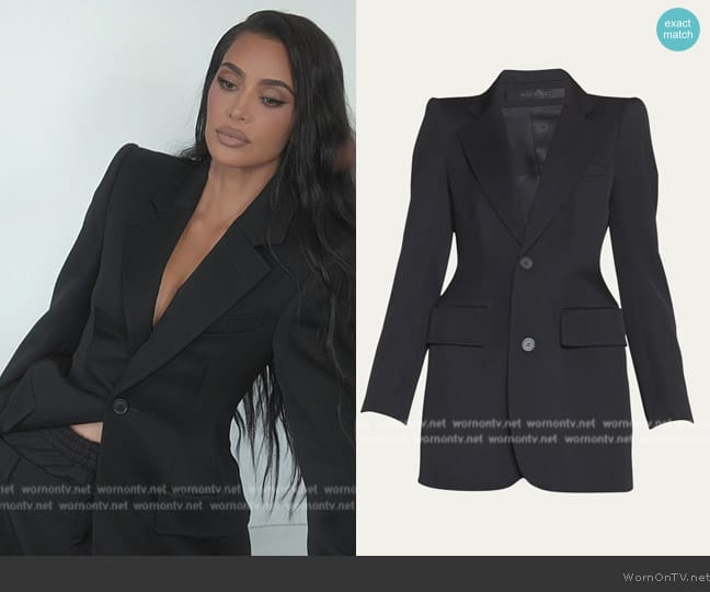 Balenciaga Hourglass Wool Blazer Jacket worn by Kim Kardashian (Kim Kardashian) on The Kardashians