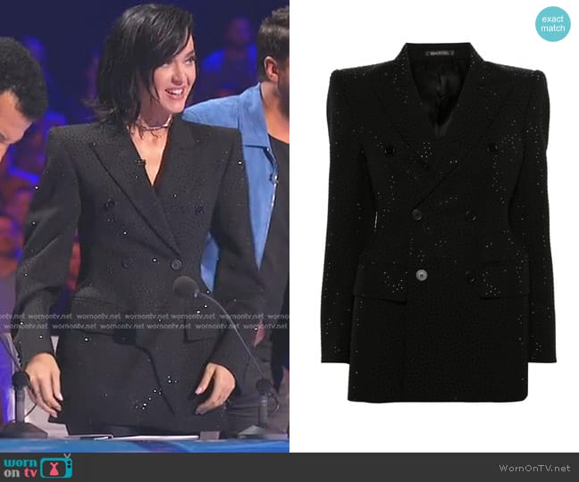 Katy’s black embellished blazer on American Idol