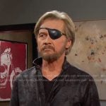 Steve’s black band collar leather jacket on Days of our Lives