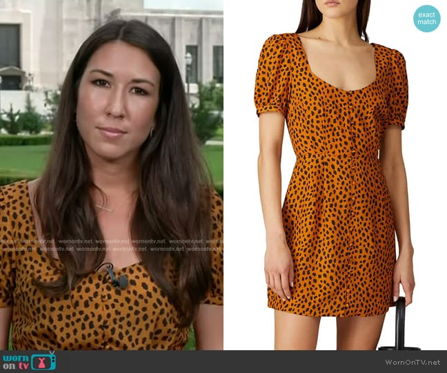 BB Dakota Leopard Puff Sleeve Dress worn by Marissa Parra on NBC News Daily