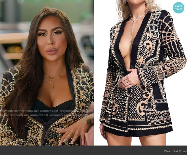 Bella Barnett Sequin Mini  Blazer Dress worn by Kayla Carmona (Kayla Carmona) on Selling the OC