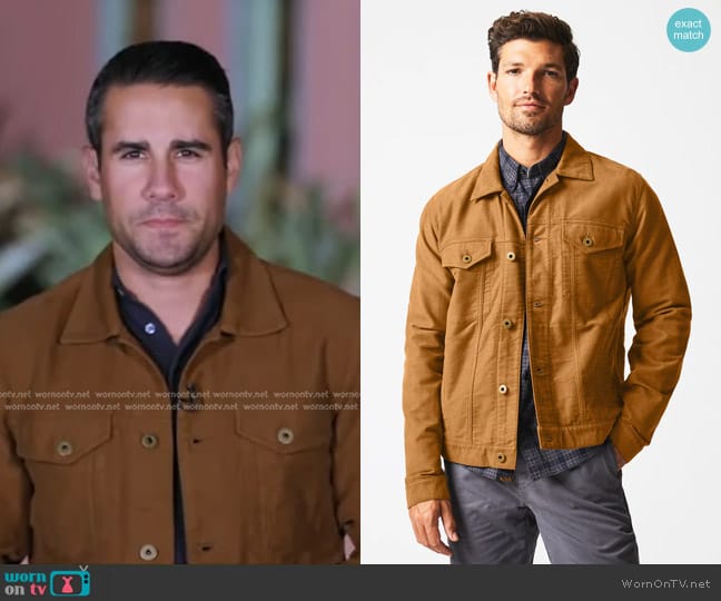 Billy Reid Moleskin Tupelo Trucker Jacket worn by Victor Oquendo on Good Morning America