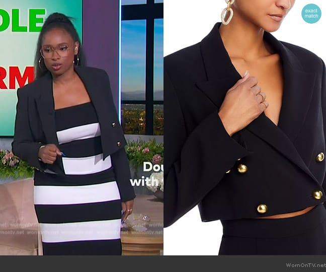 Black Halo Hugo Crop Blazer worn by Jennifer Hudson on The Jennifer Hudson Show