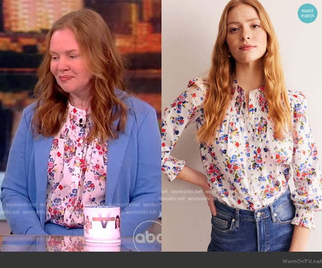 Boden Helena Cotton Blouse worn by Helen Rebanks on The View