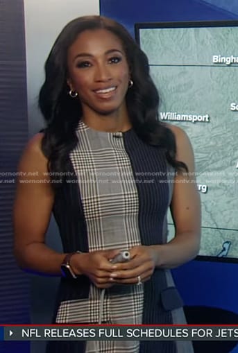 WornOnTV: Brittany’s patchwork sleeveless dress on Good Morning America ...