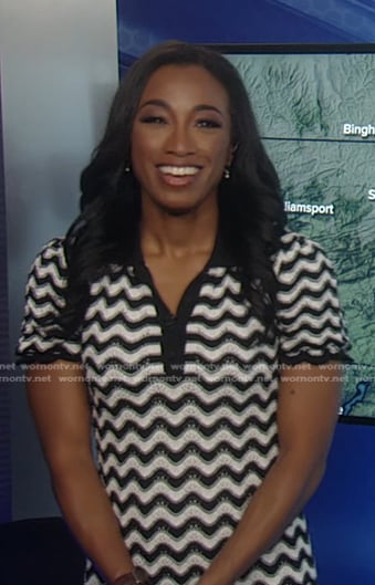 Brittany's wavy stripe polo dress on Good Morning America