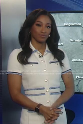 Brittany's white fringe trim dress on Good Morning America