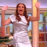Brooke Shields's silver ruched dress on The View