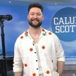 Calum Scott’s white floral shirt on Today