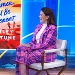 Carley Fortune's pink plaid blazer and pants on Good Morning America