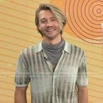 Chad Michael Murray's striped knit shirt on Today