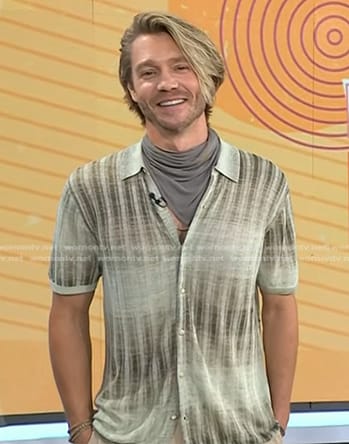 Chad Michael Murray's striped knit shirt on Today