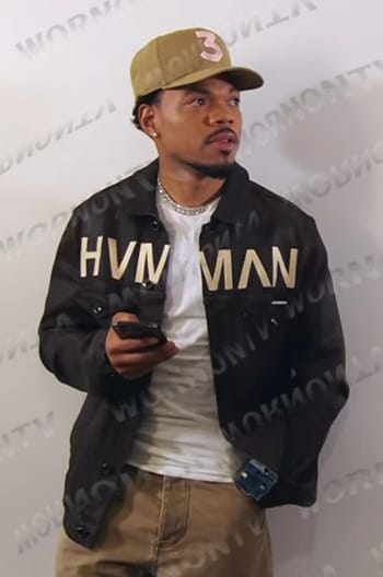 Chance's HVMAN print denim jacket on The Voice