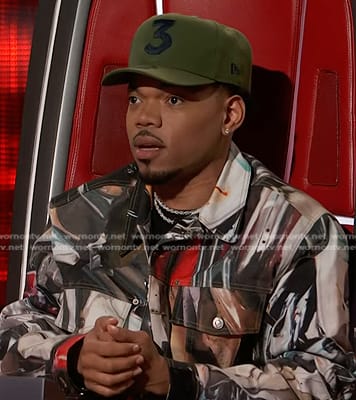 Chance's abstract print jacket on The Voice