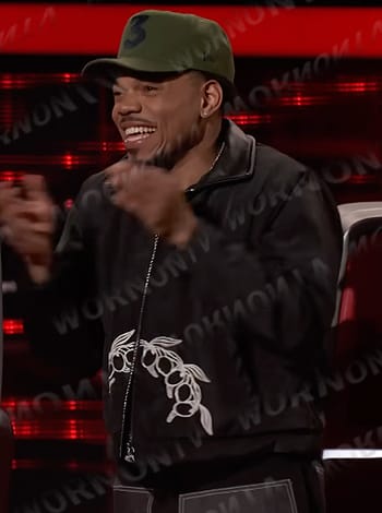 Chance's black olive bomber jacket on The Voice