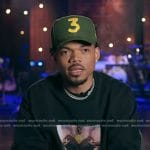 Chance’s black graffiti print sweatshirt on The Voice