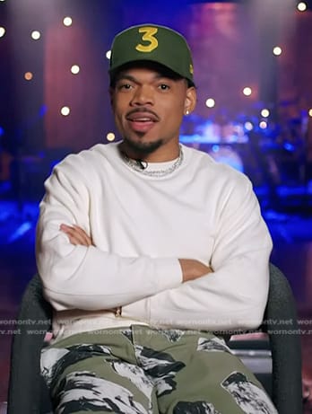 Chance's green print pants on The Voice