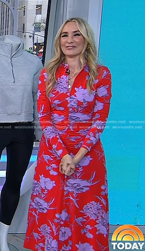 Chassie's red floral dress on Today