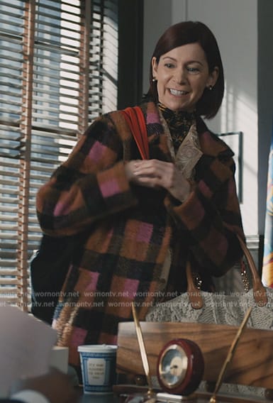 Elsbeth's check coat on Elsbeth