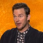 Chris Pratt’s black floral print shirt on E! News