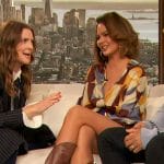 Chrissy Teagan's printed blouse on The Drew Barrymore Show