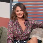 Chrissy Teigen’s floral print blouse on Access Hollywood