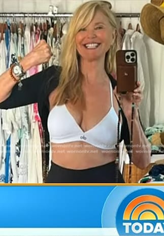 Christie Brinkley’s white sport bra on Today