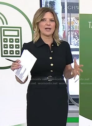 Christine Romans' black polo dress on Today