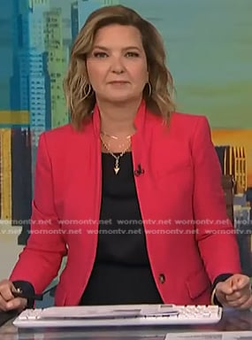 Christine Romans' pink blazer on NBC News Daily