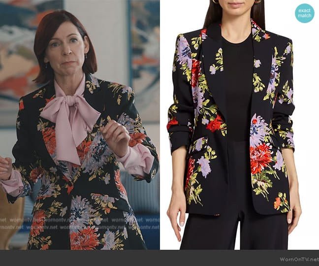 Cinq a Sept Cheyenne Floral Blazer worn by Elsbeth Tascioni (Carrie Preston) on Elsbeth