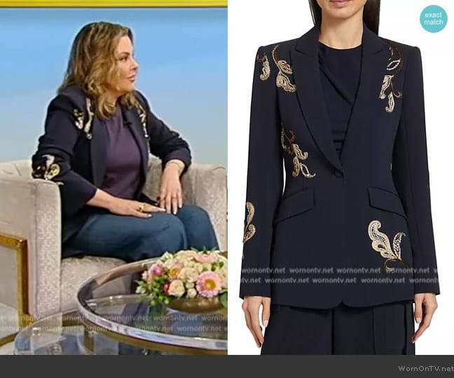 WornOnTV: Erica Taylor’s navy embellished blazer on Tamron Hall Show ...