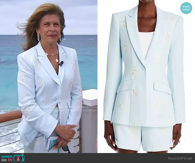 Cinq a Sept Wildflower Bouquet Blazer and Shorts worn by Hoda Kotb on Today