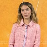 Cleo Wade's pink tweed jacket and skirt on Today